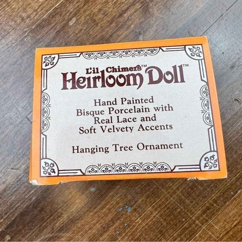 Jasco L'il Chimers Heirloom Doll Porcelain Bell Christmas Ornament #382 With Box